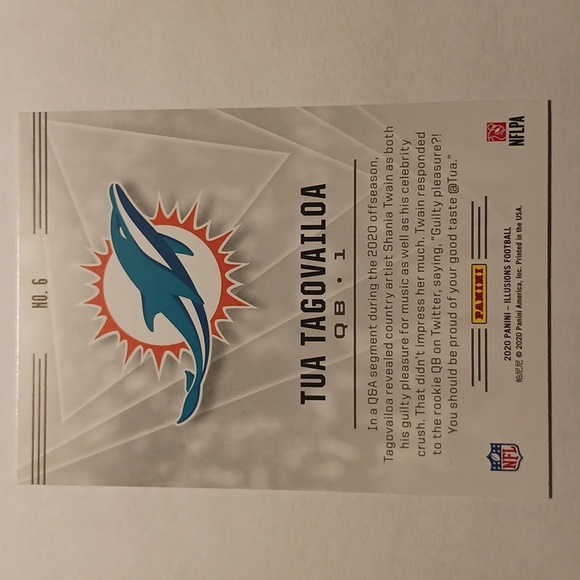 Tua Tagovailoa Rookie Miami Dolphins Football NFL Illusions #eshopchicago - Picture 6 of 6